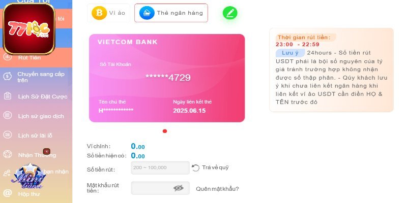 Có siêu nhiều phương thức rút tiền khác nhau